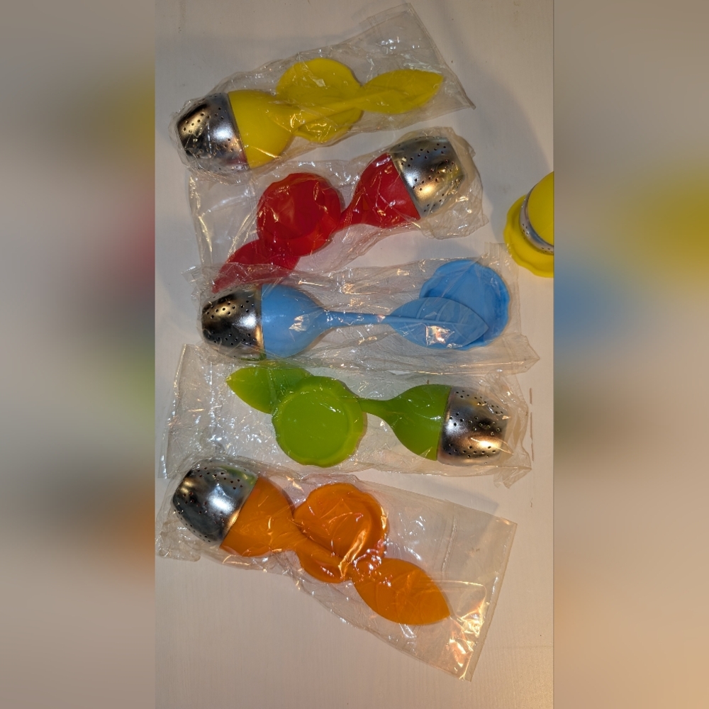 Colorful Leaf Tea Infusers 5set - Picture 2 of 4